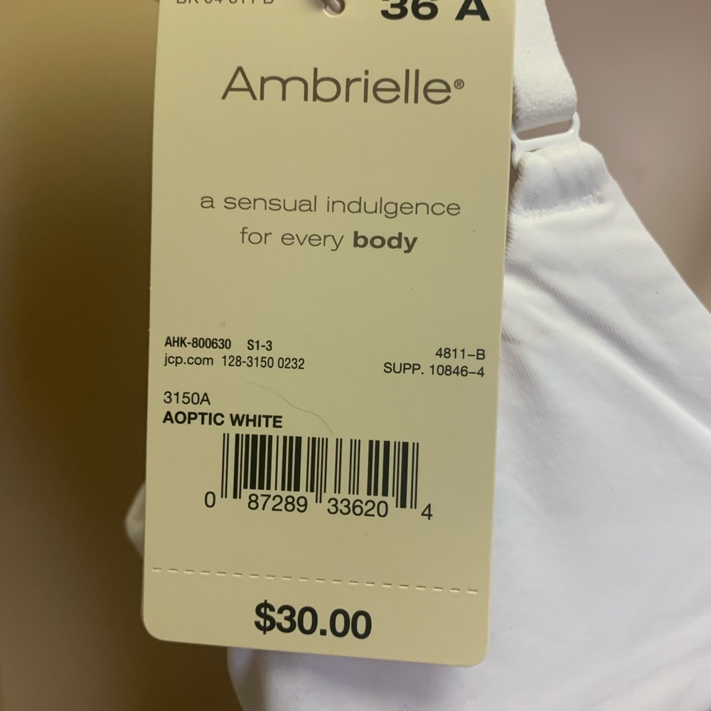 Ambrielle Smooth Revolution Wireless Bra-Optic White-36A-NWT - Picture 6 of 9